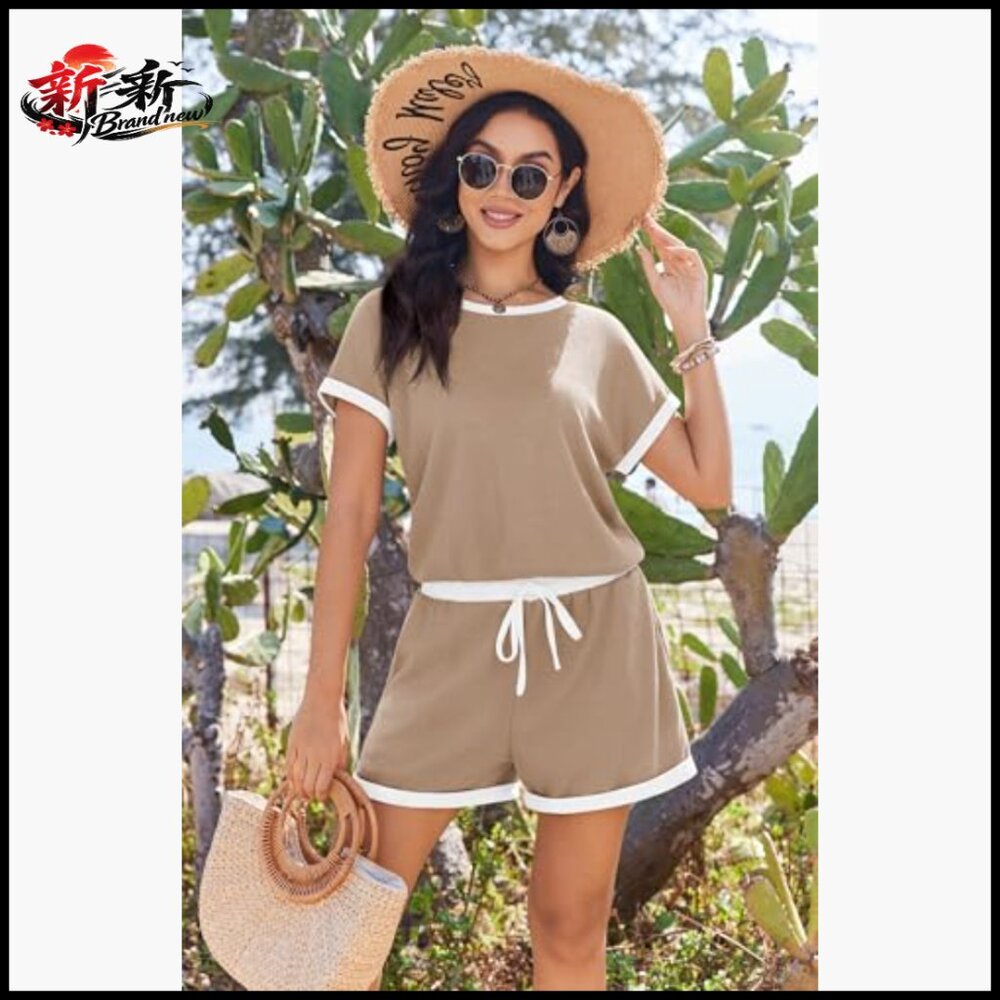 Polyester Waffle Romper with Drawstring Waist, Ca… - image 2